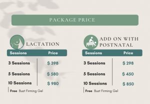 lactation massage package price